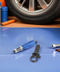 Heavy Duty Cordless Rivet Tool Kit For Drill With Aluminum Alloy And Plastic Ergonomic Hand Riveter Adapter Perfect For Auto Metalwork Projects That Get The Job Done Fast, blue adapter on workbench