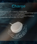 Diagram of Scuba Diving Computer Watch With 100M Water Resistance LED Backlight highlighting charging mechanism.