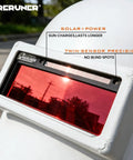 Badass Shade 10 Auto Darkening Welding Lens, 2 X 4 1/4 Inches with solar-powered twin-sensor precision, red coated for clarity.