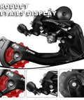 Close-up of RD-TZ500 6/7 Speed Rear Derailleur Direct Mount for Mountain and Road Bikes, showing steel body and 11T guide pulley.