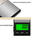 Stainless steel platform and green backlit LCD display of Pocket Digital Scale With 0.01g Precision And 1000g Capacity Backlit LCD For Jewelry.