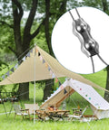 Built Different 304 Stainless Steel Wire Rope Clips 12 Piece Double Bolt Cable Clamps used for securing a tent.