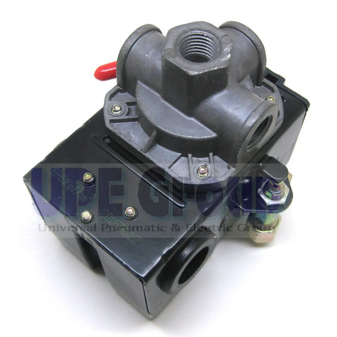 No Sweat Universal Pressure Switch For Air Compressor Replacement FP073600AV top view of heavy duty pump control valve with fittings