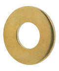 Solid Brass Flat Washers Size Number 12 5000 Piece Pack heavy duty hardware close-up view of a brass washer