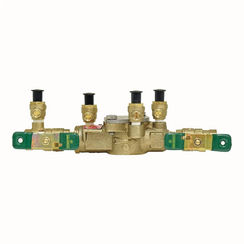 Backflow Preventer Double Check Valve 1/2 Inch Lead Free, Top Entry, NPT Ends, Quarter-Turn Ball Shutoffs, Keeps Potable Water Safe, Meets National Plumbing Codes For Home Plumbing Upgrades on brass body