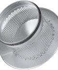 8 Inch Round Chimney Cap With Rubber Seal Galvanized Steel Roof Vent Cover, top view showing mesh and galvanization.