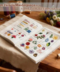 Beginner Friendly Embroidery Kit For Newbies With 99 Piece All In One Toolkit Linen Cloth Step By Step Video Instructions Portable Diy Embroidery Set For Adults Great Craft Gift For First Timers displaying stitch book on table.