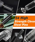 Ultimate Universal Socket Set With Power Drill Adapter Gift For Men Who Have Everything showing chrome steel pins