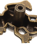 Close-up of vintage style frog-shaped metal cabinet pull showing mounting detail, part of Frog Shape Pull Handles 2 Pack.