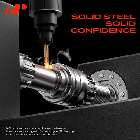 Oem Style Heavy Duty Power Steering Pump Assembly With Reservoir And Pulley For Chevy Impala close up of precision-machined steel part.
