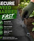 Heavy Duty 6 Inch 11 Gauge Galvanized Landscape Staples 100 Pack For Securing Weed Barrier Fabric Irrigation Hoses Netting
