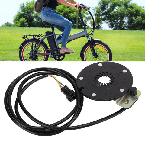 Five Magnetic Wear-Resistant Pedal Assist Sensor Upgrade Kit For E-Bikes And Electric Scooters, shown with bike.
