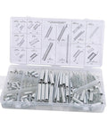 200 PC Spring Assortment Kit With Compression And Extension Springs For Repairs Coil Tension Springs Galvanized Steel in Storage Box