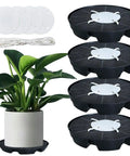 Automatic Irrigation Planter Base Pro Grade With Self Watering Pot Tray System for indoor outdoor gardens, shown with accessories.