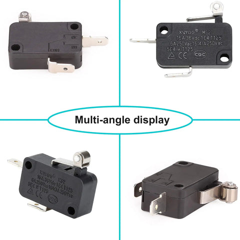 Golf Cart Accelerator Pedal Box Micro Switch For EZGO TXT 1994 Up Replacement 25861G01 shown in multi-angle display