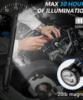 Beast Mode Bright LED Work Light Pack Of 4 With 800 Lumens Rechargeable COB used for car engine repair with magnetic base.