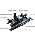 GPS Bow Mount Electric Trolling Motor 12V 55LB Thrust 48 Inch Shaft showing motor features and controls.