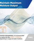 Easy Swap Humidifier Filter Replacement For Vicks Starry Night And Kaz Models with water flow illustration