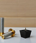 8 Pack Square Couch Legs With Threaded Adjustable Feet For Sofas Cabinets And Office Furniture Easy Screw In Metal And Plastic Leveling Pads