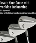69 Degree Golf Wedge Set For Men With 35 Inch Stepped Steel Shaft Right Handed 54 60 69 Loft Wedges displayed on black background