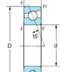 7906CYU/GLP4 Nachi Angular Contact Bearing 30x47x9 ABEC-7 Bearing - Buy Bearings online - Fast US Shipping