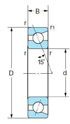 7906CYU/GLP4 Nachi Angular Contact Bearing 30x47x9 ABEC-7 Bearing - Buy Bearings online - Fast US Shipping