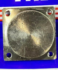 Front view of metal 440 lbs Load capacity Flange Ball Transfer Bearing Unit - Surface Bearing showing mounting holes