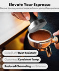 58mm Espresso Tamper With Flat Stainless Steel Base Barista Grade Coffee Tamper For Your Home Espresso Setup Consistent Tamp