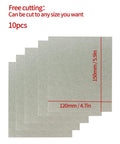 10 Pack Waveguide Cover Mica Sheets For Microwaves, Universal Fit, Cut To Size 150x120mm display with dimensions