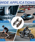 Top Grade 30Pcs ISO Din 05B-1 Roller Chain Connecting Links With 8 Mm Pitch for bikes, karts, and industrial gates.