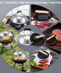 7 Inch Cast Iron Smash Burger Press Kit With 12.5 Inch Heavy Duty Griddle Dome And Patty Papers for hamburgers on grill