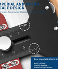 Kickback Killer Table Saw Thin Rip Jig Aluminum Narrow Strip Cutting Guide With Tool Free Star Hand Wheel For Dead Straight Cuts And Rock Solid Shop Floor Reliability Black with dual imperial and metric scales for accurate measurement.
