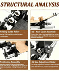 Heavy Duty Manual Box Folding Rig Adjusts Instantly To Cardboard Cartons showing structural components like folding guide roller and size adjustment slider.
