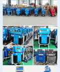 Compact Portable Spray Foam Machine For Polyurethane Insulation Projects shown in workshop setting with multiple units on display.