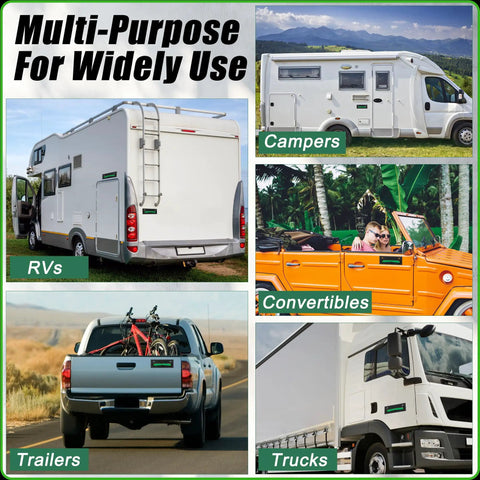 Multi-purpose vehicles including RVs, campers, trailers, and trucks with Rock Solid T Shape RV Level Bubbles for reliable setups.