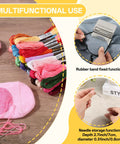 Mini Portable Patch Set With 50 Color Threads And Darning Loom Kit For Jeans And Socks, Visible Mending Made Easy Grab And Go.