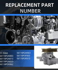 Premium Quality Power Steering Pump With Pulley Swap Kit For Honda Civic And Crv shown with replacement part numbers and detail.