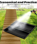Two Pack Walk Path Concrete Molds Durable Nonstick Wood Grain Paving Molds Stepping Stone Form, ABS material, outdoor use