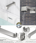 Rain Shower System With Waterfall Tub Spout In Brushed Nickel Two Function Shower Faucet Set with stainless steel tub spout