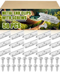 Beefed Up Metal End Clips For Webbing Lawn Chairs 2 Inch Replacement Kit With Screws 50 Clips And 50 Screws Steel End Caps