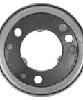 Top Shelf Hardcore One Way Starter Clutch Kit With Needle Rollers Compatible With Kawasaki KZ1000 KZ1100 KZ900 Classic And KLT250 Prairie Motorcycle Parts - metal starter clutch part with central opening and holes.