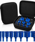 Top Rated 10 Pc Diamond Hole Saw Kit With Serrated Brazed Cutting Bits, Triangle Shank Guide Jig And Bag For Drilling Ceramic Tile Glass Granite Porcelain Smoothly Dry Or Wet Installation Projects, 6-50mm set in case
