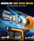 Cutaway view of Air Duster 380W Beast Power Brushless High Speed Motor showing 100,000 RPM turbo jet fan components.
