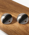 2 Pack No Drill Door Stopper, Stainless Steel Floor Door Stop, Anti Collision Bumper, Corrosion Resistant Hemispherical Door Stop on wood