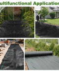 Heavy Duty Weed Barrier Fabric 3.2oz Polypropylene For Garden Beds And Landscape, Woven Geotextile Weed Control Cloth installed