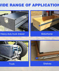 Industrial Strength Heavy Duty Drawer Slides With Lock Full Extension Ball Bearing Rails For RVs Trucks And Cabinets 72 Inch Length