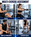 500Kg Isometric Strength Tester Push Pull Dynamometer For Athletes Digital Force Gauge in use with athletes training.