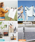 Heavy Duty Balloon Arch Clips Set, 10 Pcs 4.5 Inch Plastic Spring Clamps used in painting, drying clothes, photo hanging, and gardening.