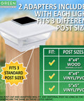 7 Lumen Solar Post Cap Light For 4x4 Wood Posts And 4x4 Or 5x5 PVC Posts White Four Pack Outdoor Garden Yard Pathway Lighting Dope