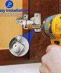 Brushed Nickel Short Arm Cabinet Hinges For Kitchen Cupboards With Half Inch Overlay Heavy Duty Build installation process using drill.